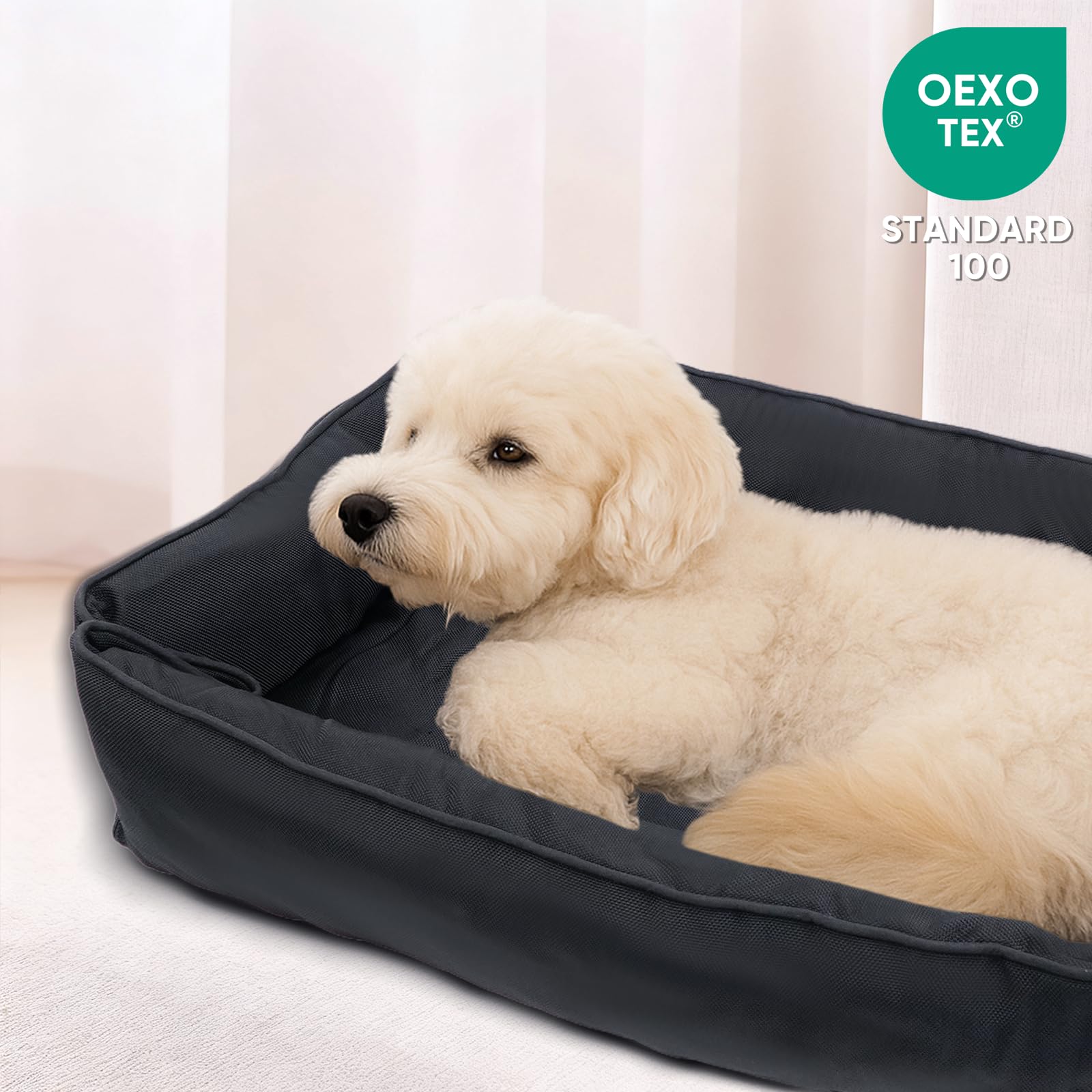 FuzzyTrek 32x26x3-folded-dog-bed fits into crates and couches with cozy support