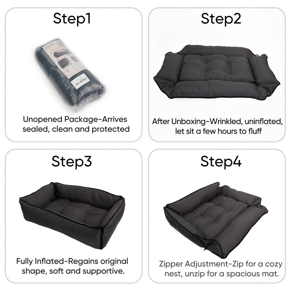 FuzzyTrek foldable-portable-dog-bed compact for travel and crates