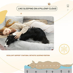 Fvkind human dog bed non-slip bottom maintains stability.