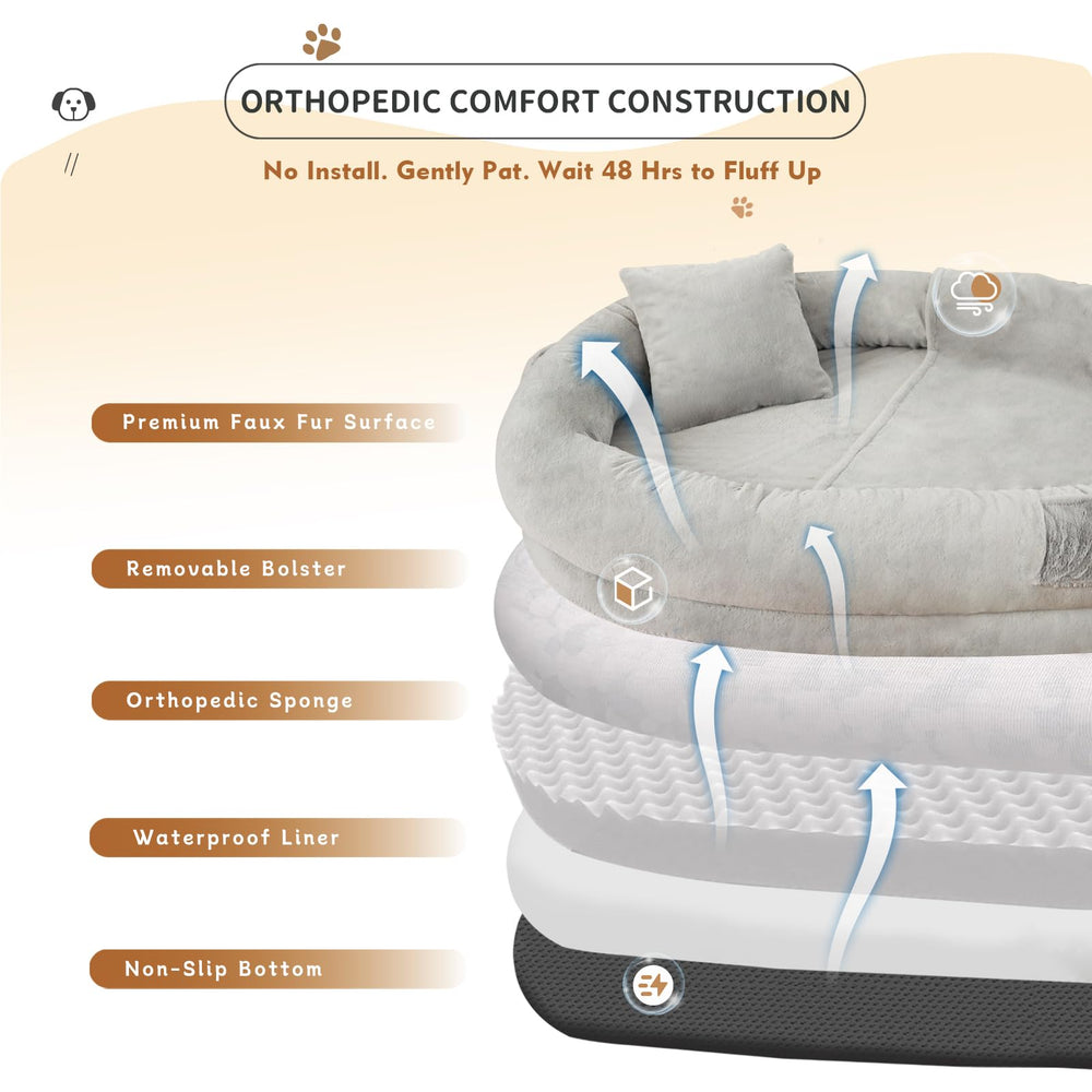 Fvkind human dog bed outdoor-ready for picnics or camping.
