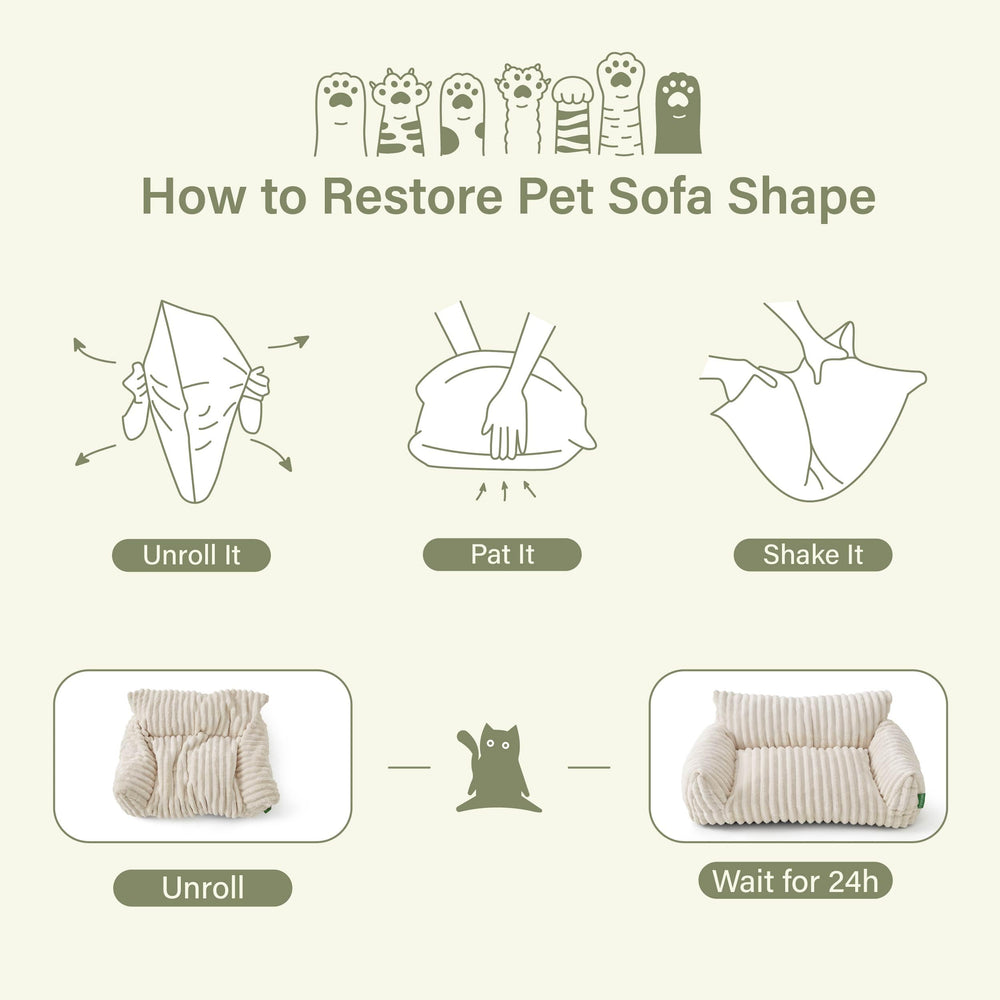 FWERDG Cute Couch Bed vacuum-packed packaging expands after unboxing