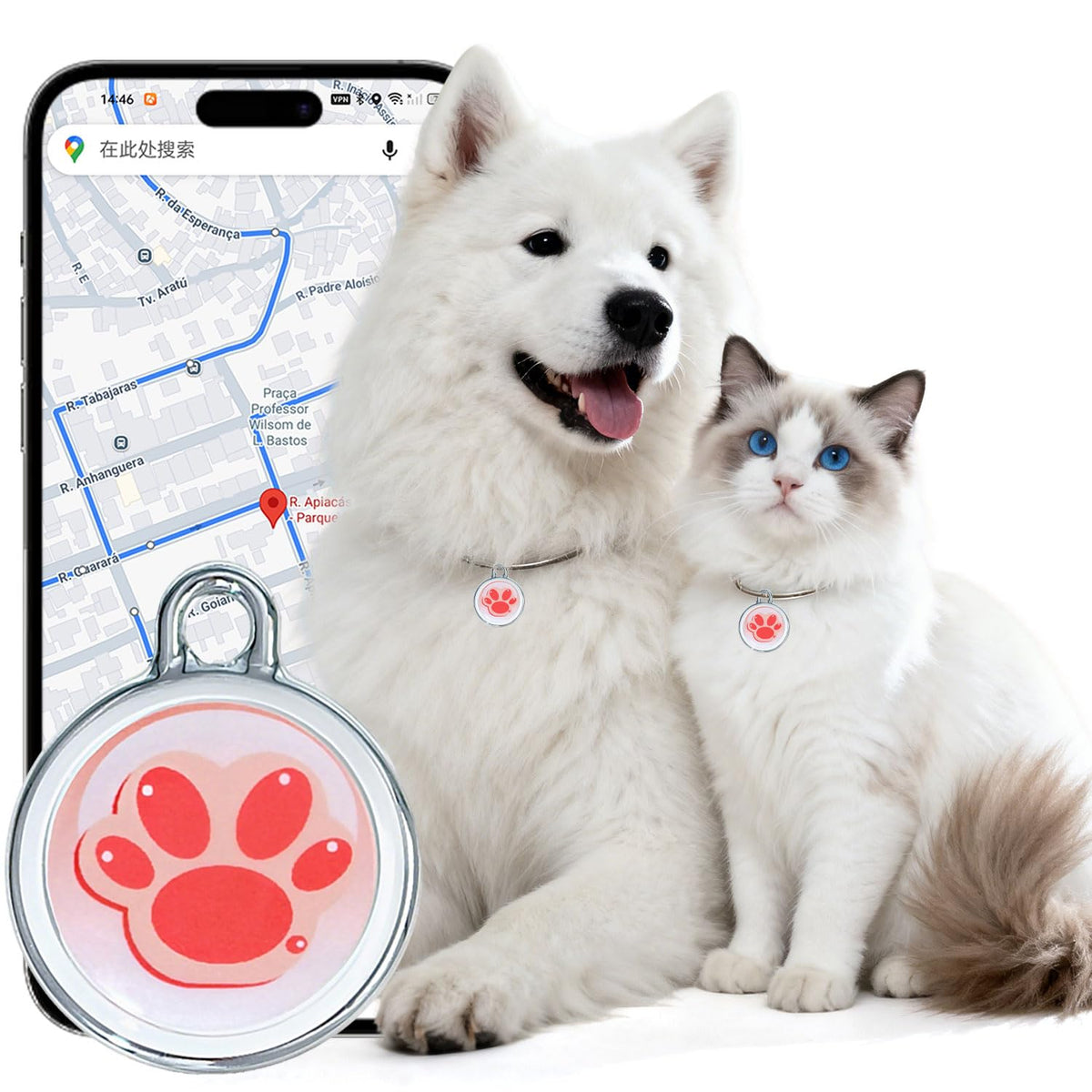 FXAJID dog GPS tracker real-time location for quick pet recovery