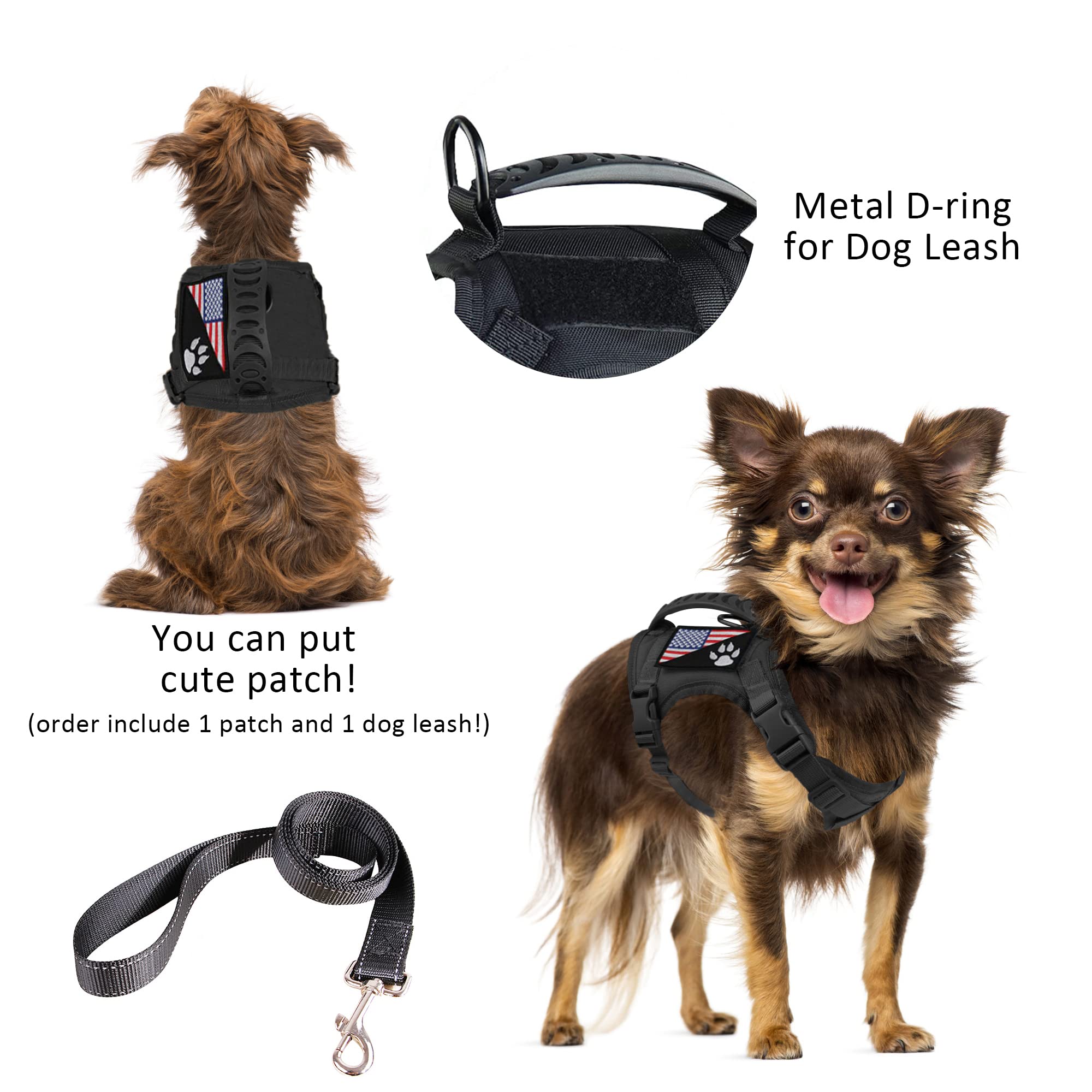 FXGOING Tactical Dog Harness front-clip shows no-pull control during brisk walks.