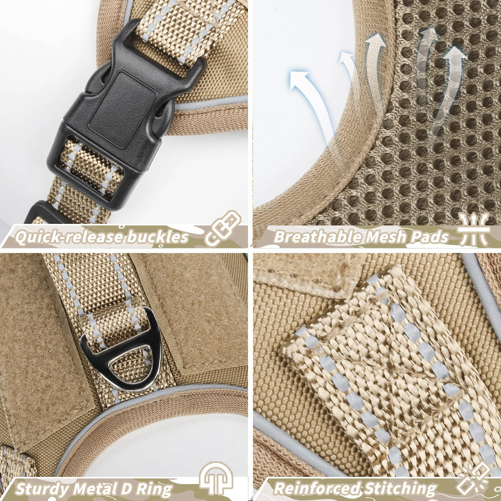 FXGOING two morale patches on harness personalize your dog's personality.