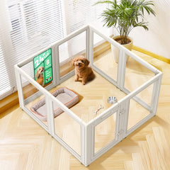 FXW AuraSpace 8-panel playpen assembly showing modular setup for versatile space planning.