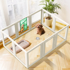 FXW AuraSpace playpen assembly shows quick tool-free setup for a versatile puppy space