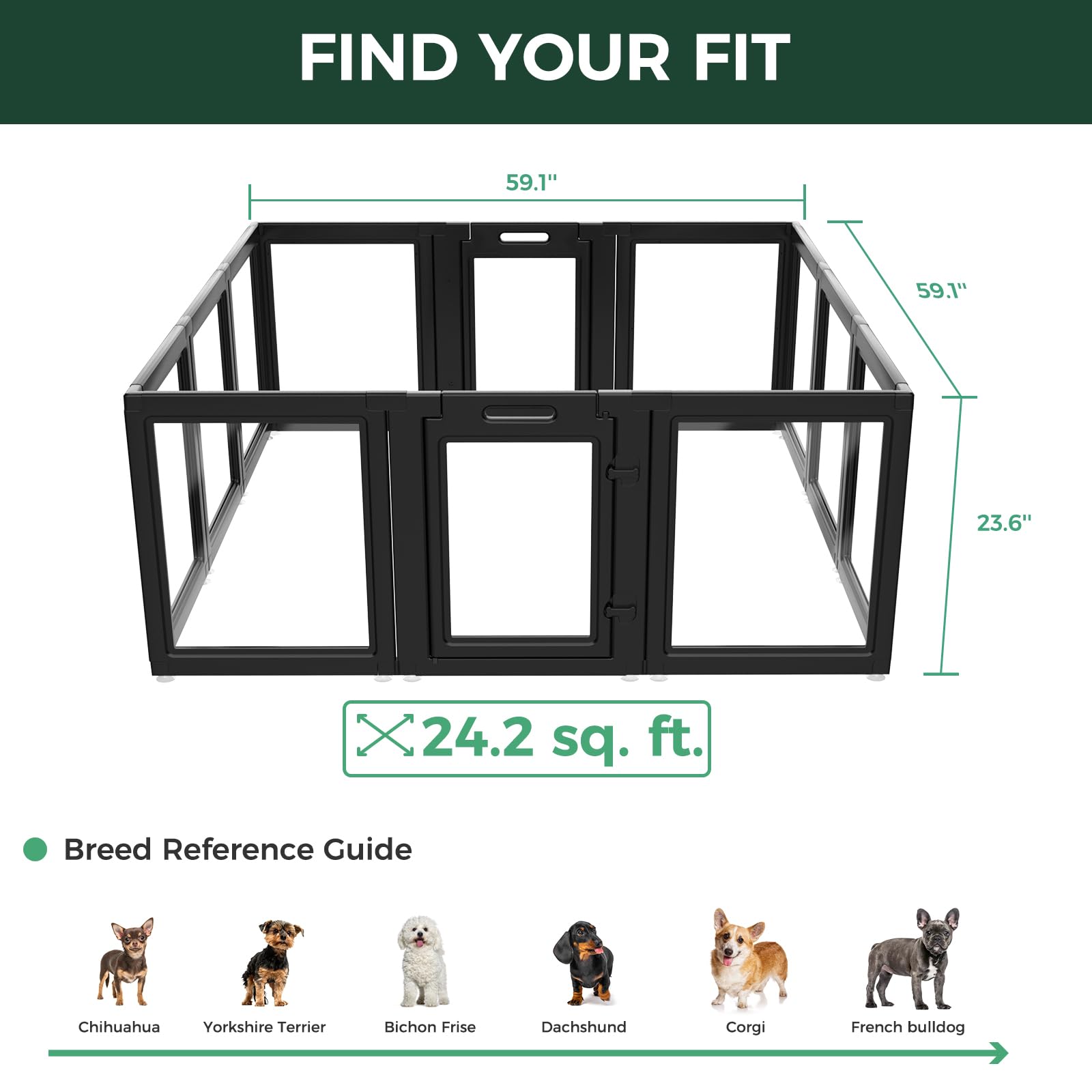 FXW AuraSpace safe dog space picture showcases secure boundaries for energetic puppies.