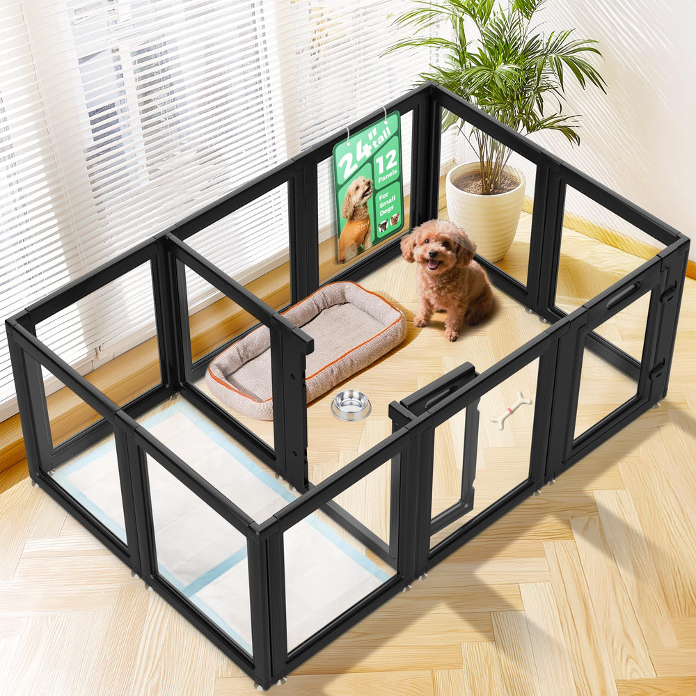 FXW AuraSpace playpen panel view demonstrates a secure layout for small dogs' playtime.