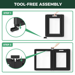 FXW AuraSpace transparent panel layout highlights visibility to monitor a curious small dog.