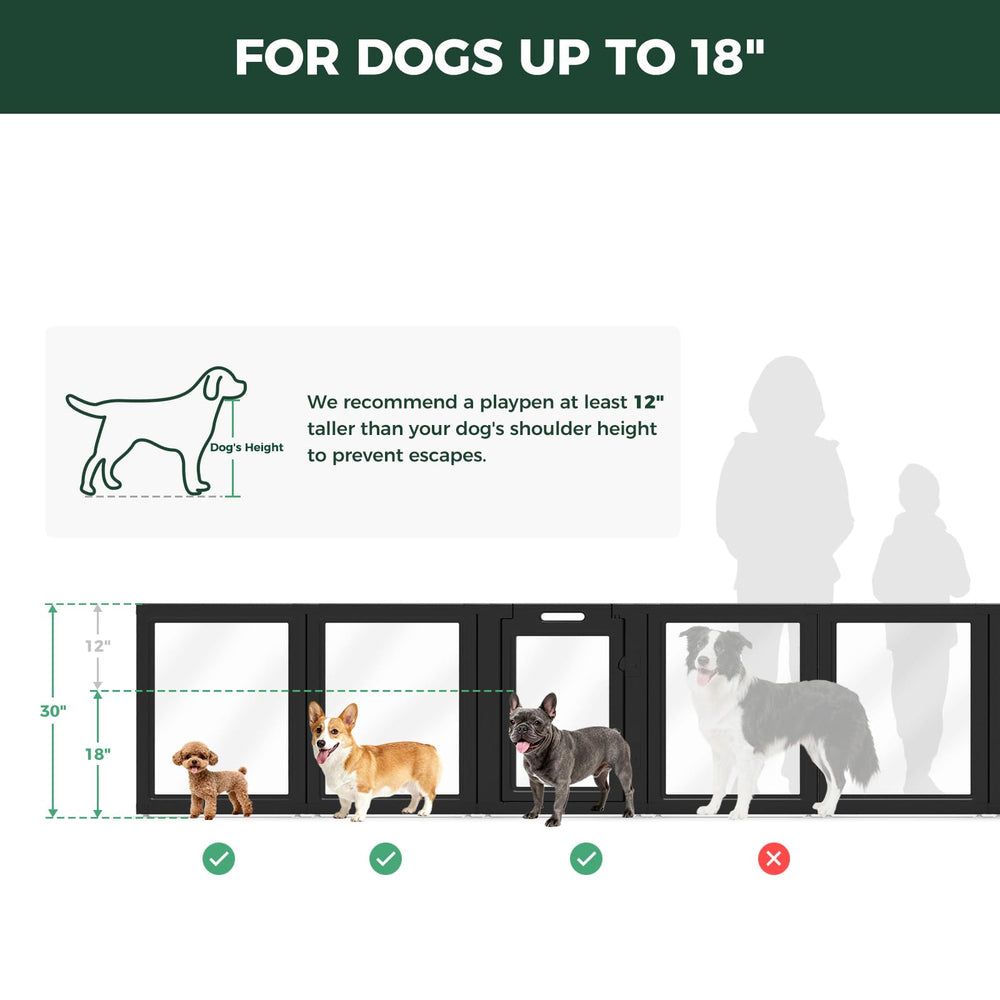 FXW AuraSpace transparent panels help you monitor a curious pup safely.