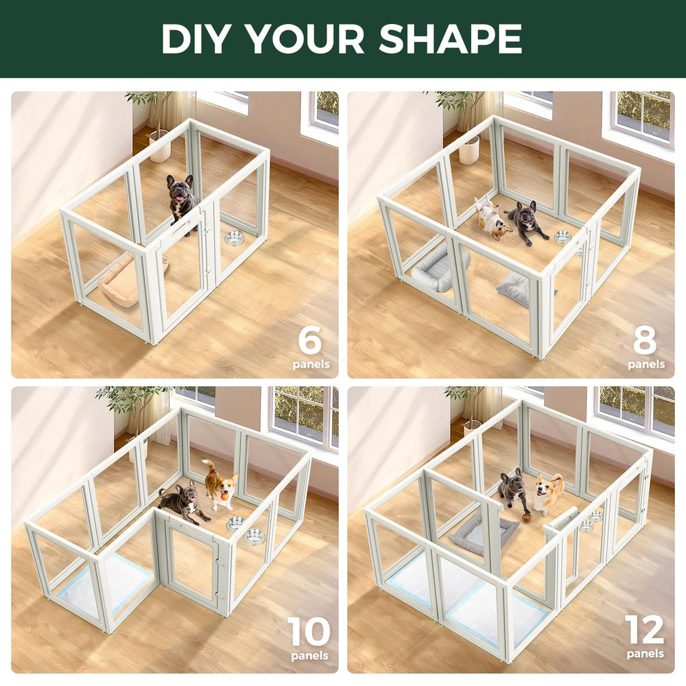 FXW AuraSpace transparent panels highlight clear supervision and reduced anxiety while pets play.