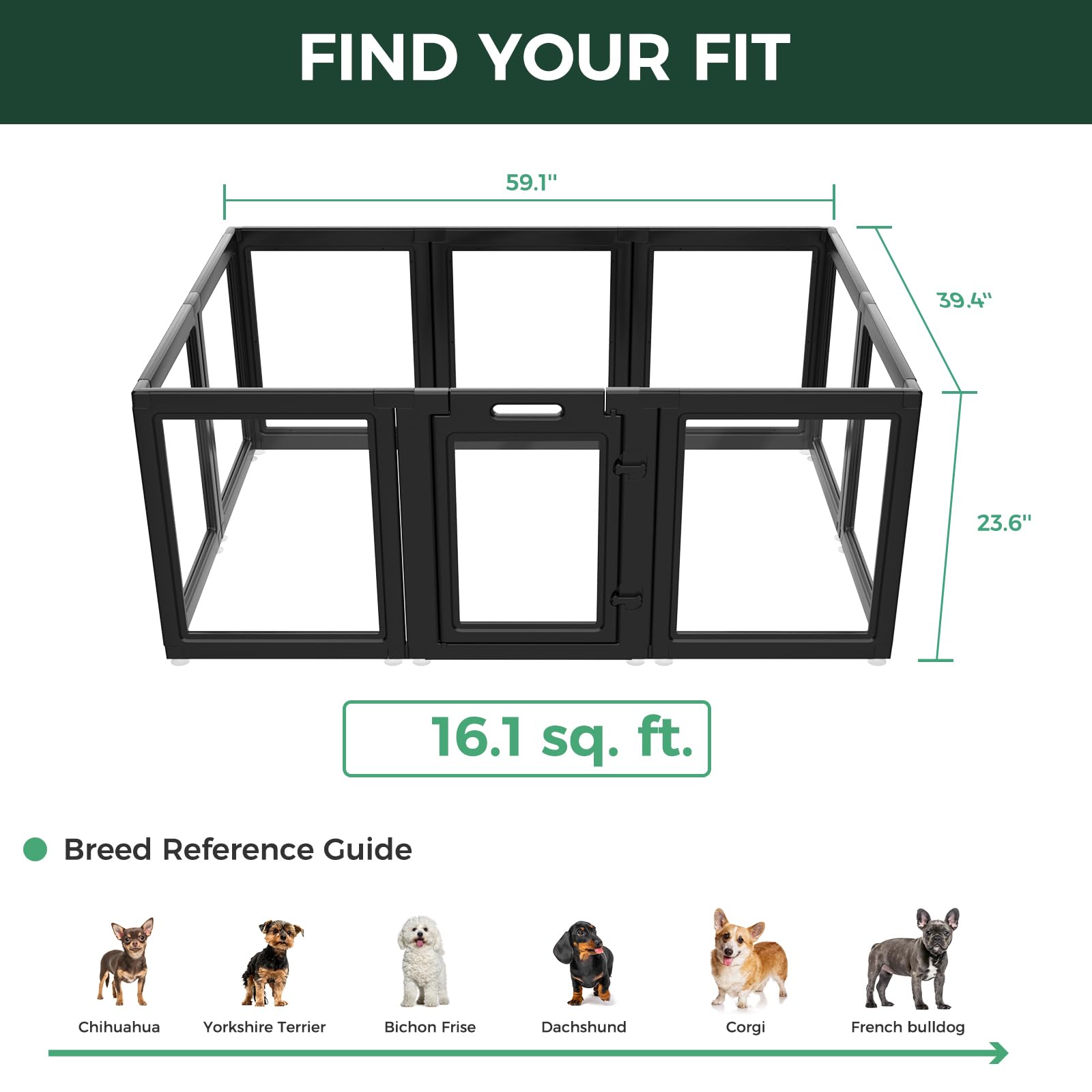 FXW AuraSpace two-area layout helps separate rest and play for multiple dogs.