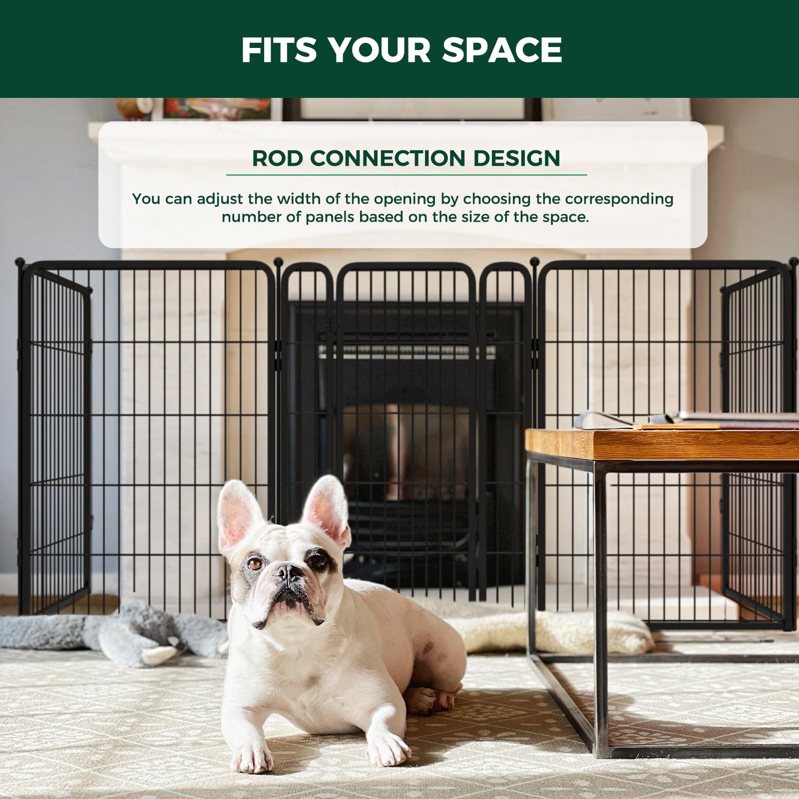 FXW dog gate anti-slip silicone pads protecting floor and improving stability.