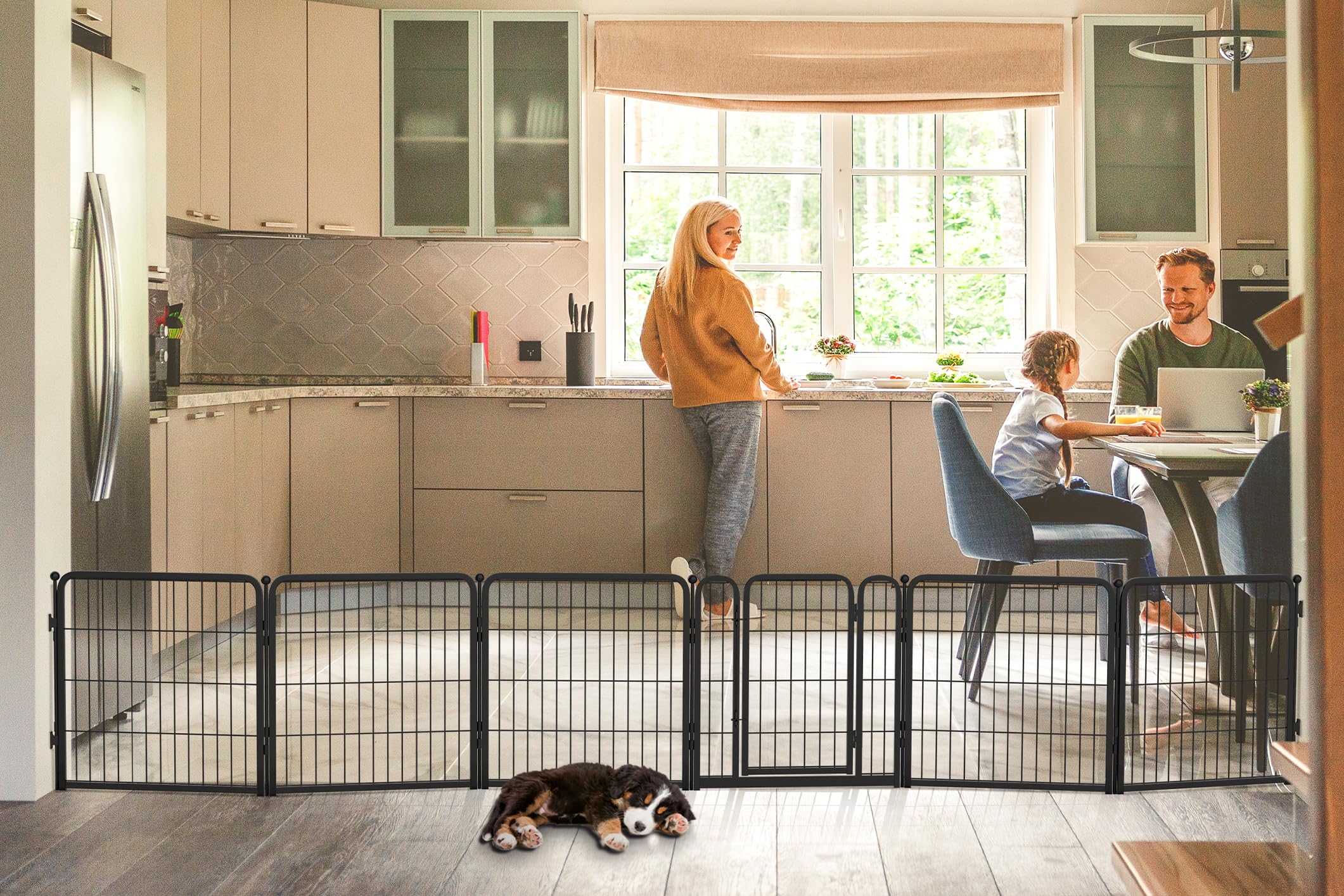 FXW Dog Gate extra wide indoor-use demonstrates versatile containment for large-room pet safety