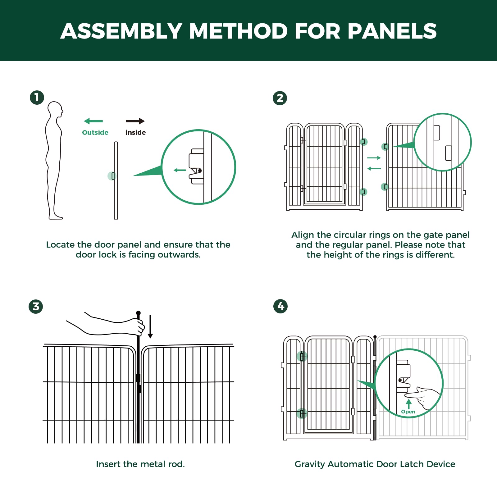 FXW Dog Gate fence-to-wall anchors provide secure installation for dependable enclosure