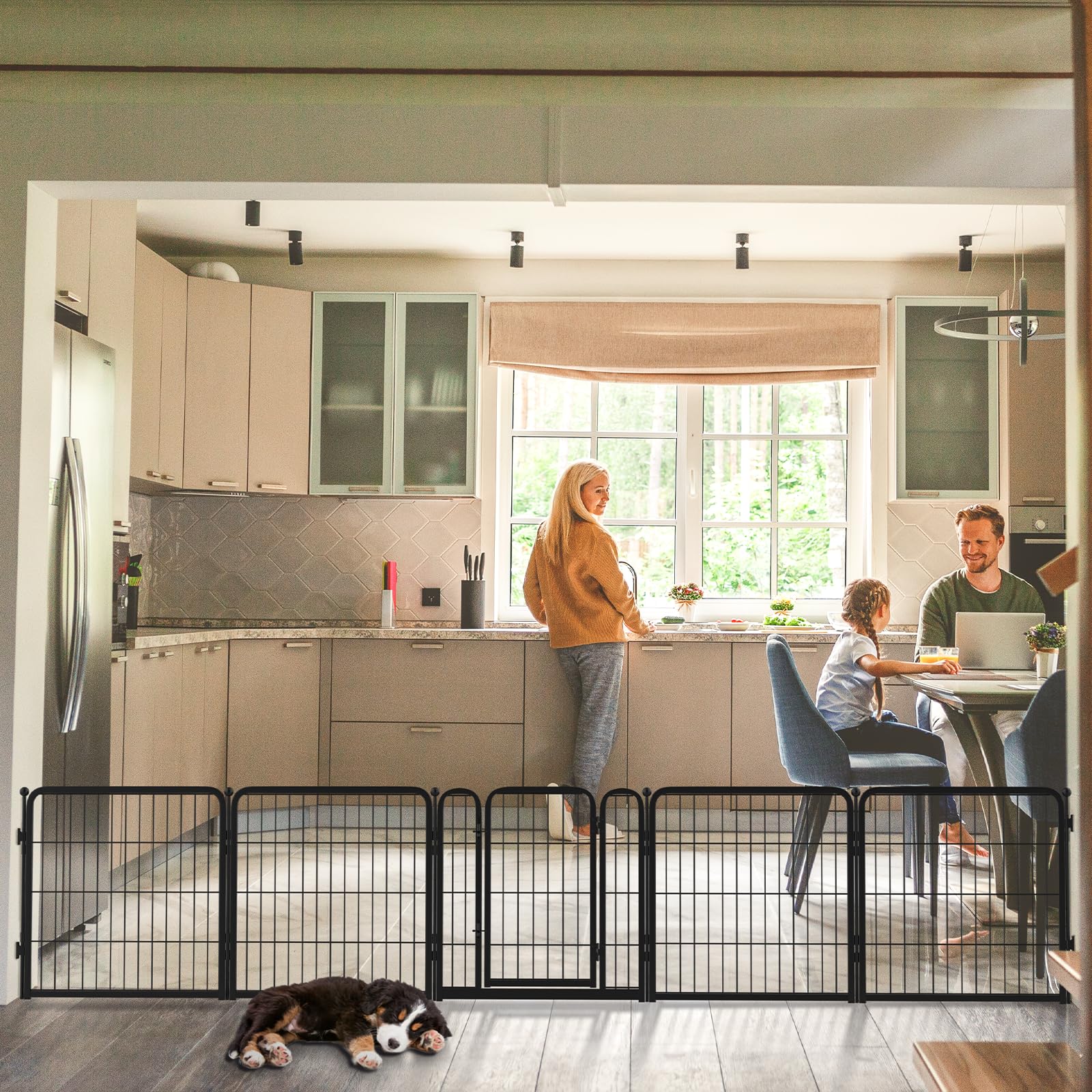 FXW Dog Gate puppies and small dogs stay secure in a semi-open or closed space