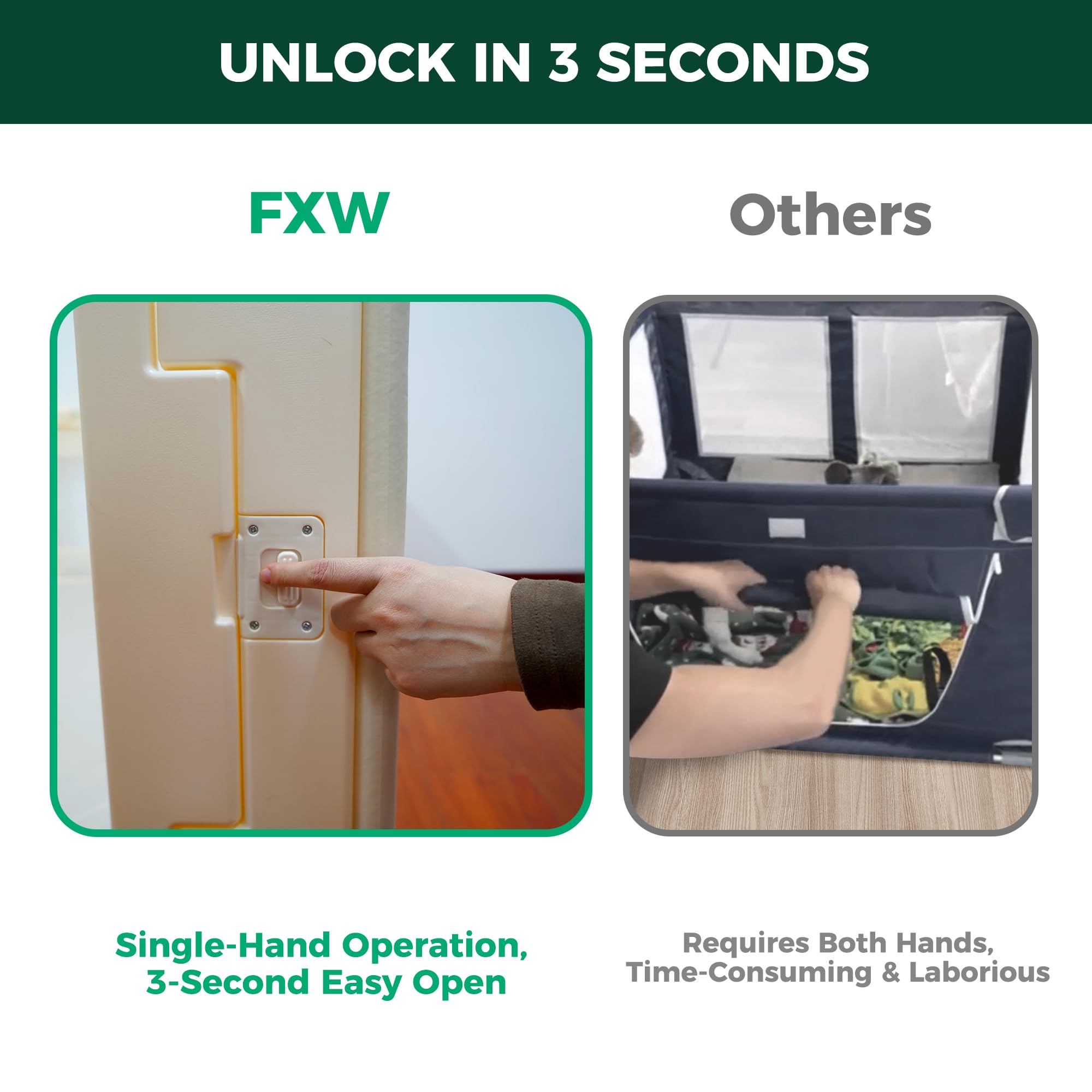 FXW dog playpen stainless steel stakes ensure durable, stable setup.