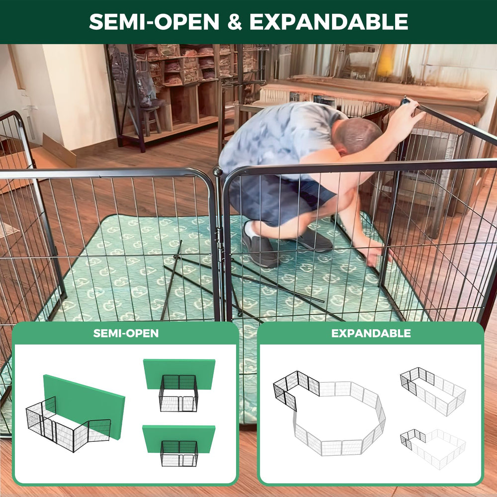 FXW Homeplus Unleashed heavy-duty panels resist jumping and keep playtime safe.