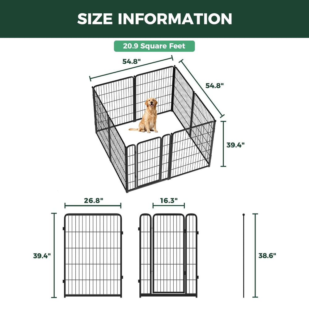 FXW Homeplus Unleashed eight-panel layout image demonstrates spacious enclosure for medium and large dogs