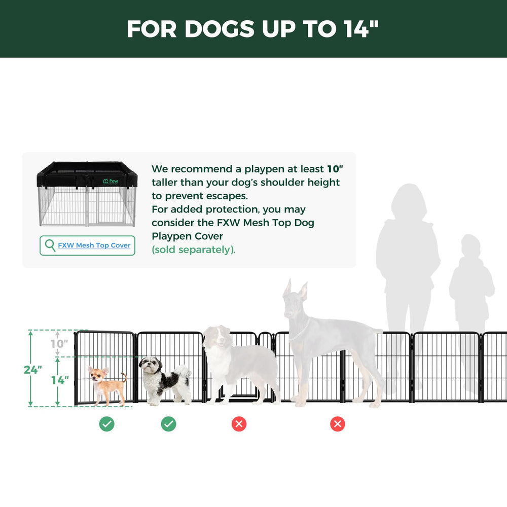 FXW Homeplus Unleashed front gate highlighting easy access for training and quick cleanup