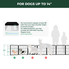 FXW Homeplus Unleashed front gate highlighting easy access for training and quick cleanup