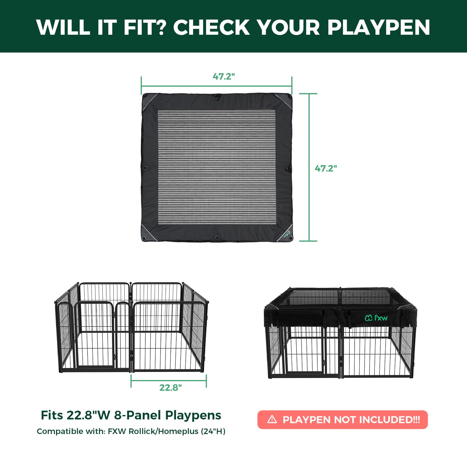 FXW Mesh Top Cover grommets Hypalon reinforcement closeup demonstrates reinforced durability.