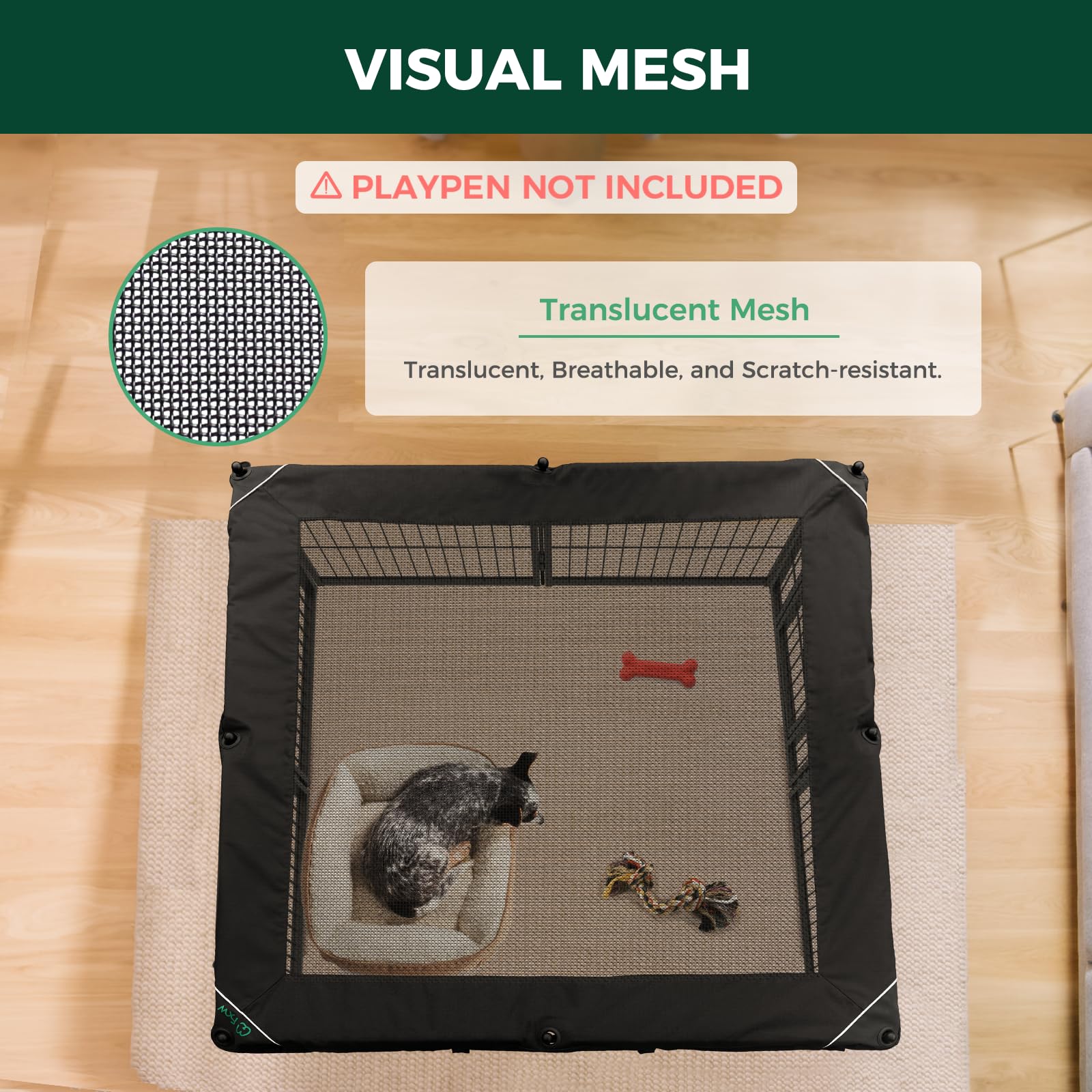 FXW Mesh Top Cover storage bag closeup shows compact, travel-friendly storage.
