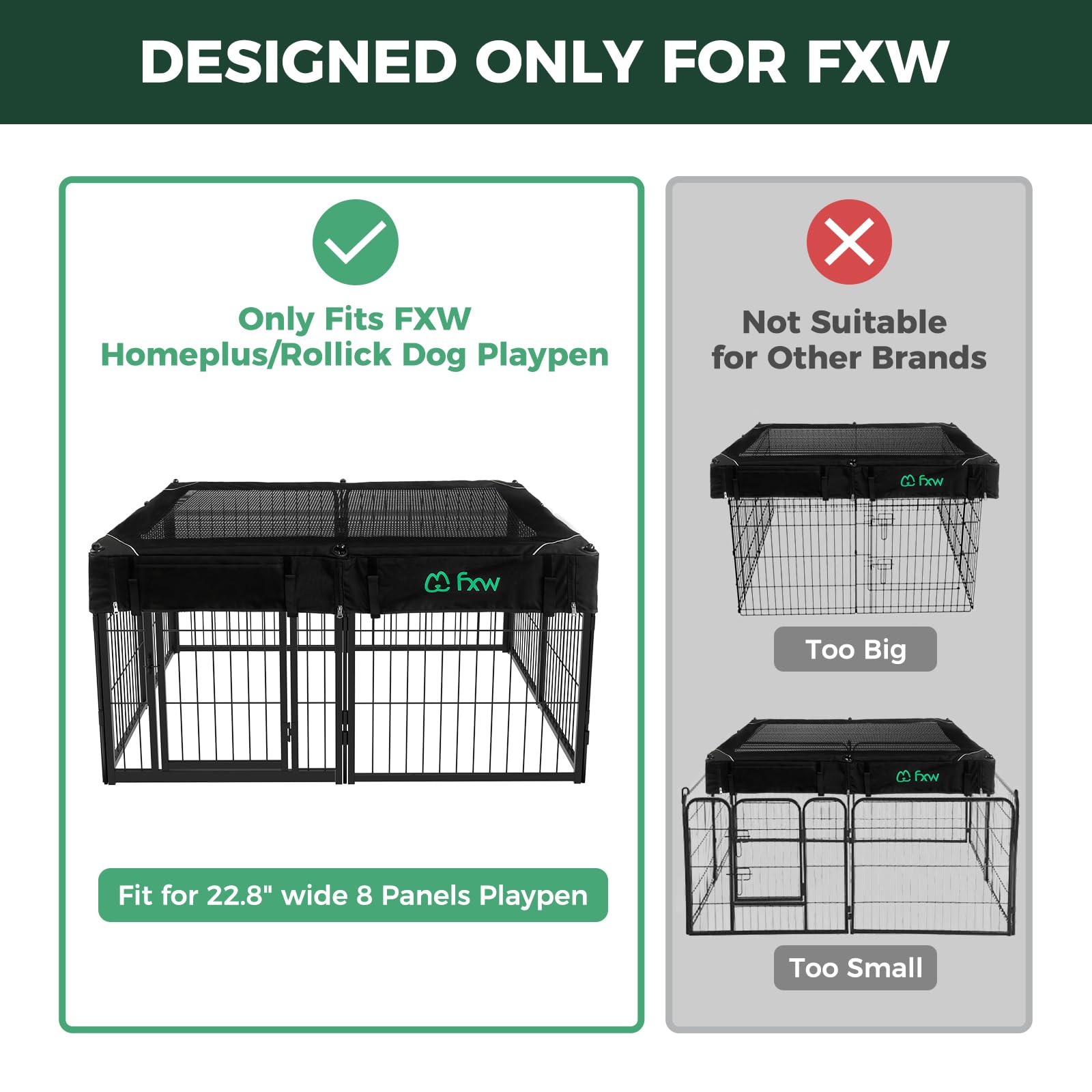 FXW Mesh Top Cover tear-resistance closeup highlights durable 750×1000D polyester for daily use.