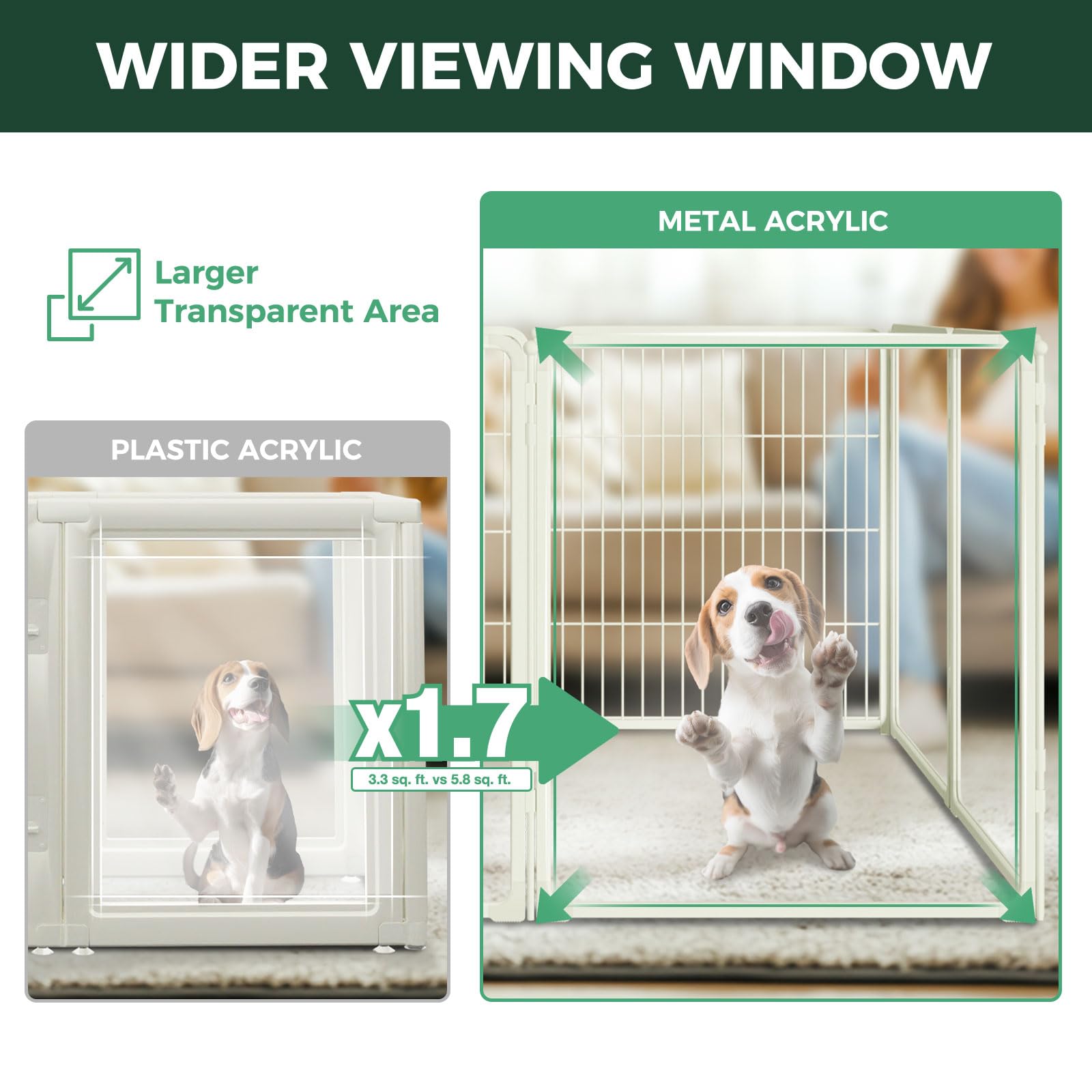 FXW Pawadise clear-view enclosure supports easy supervision.