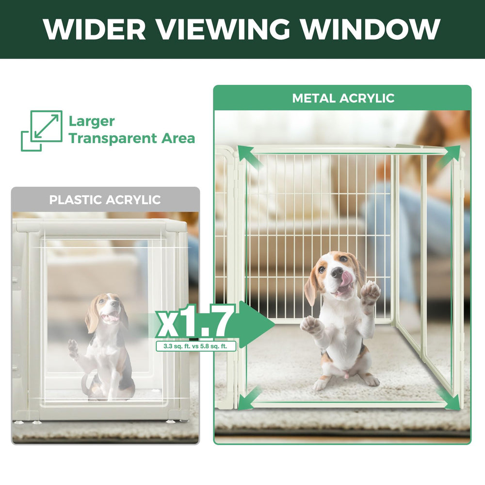 FXW Pawadise clear-view enclosure supports easy supervision.