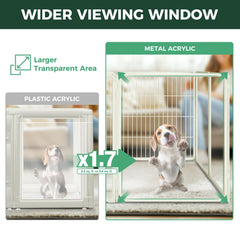 FXW Pawadise clear-view enclosure supports easy supervision.