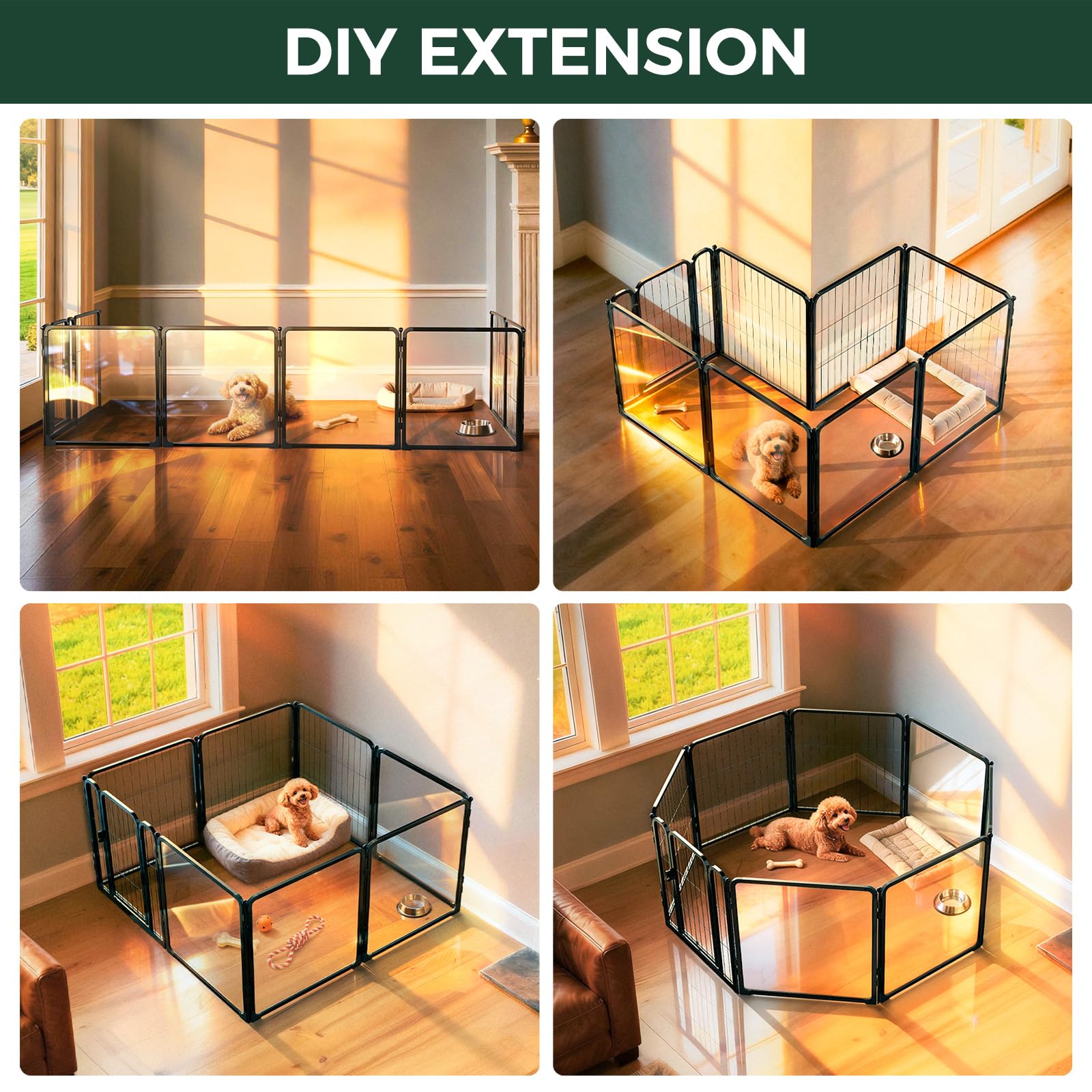 FXW Pawadise easy-clean surfaces enable fast wipe-down after playtime