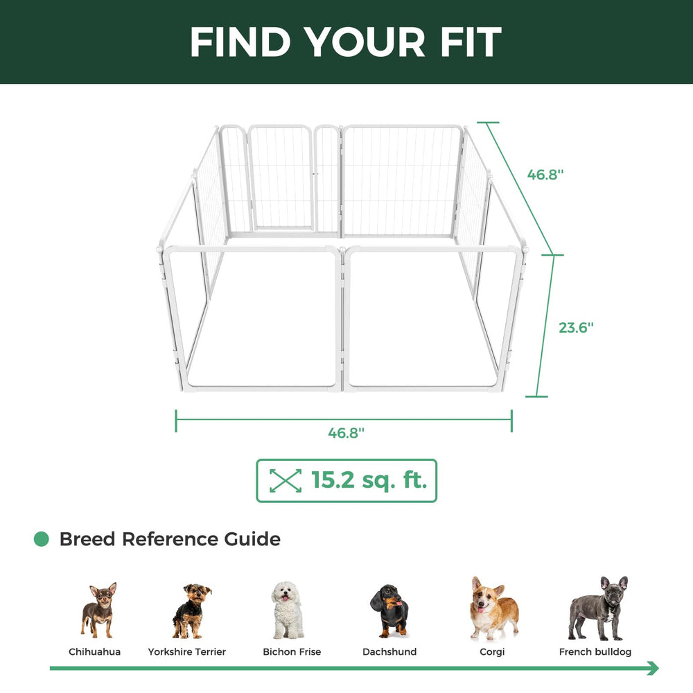 FXW Pawadise indoor dog pen in versatile 8-panel setup