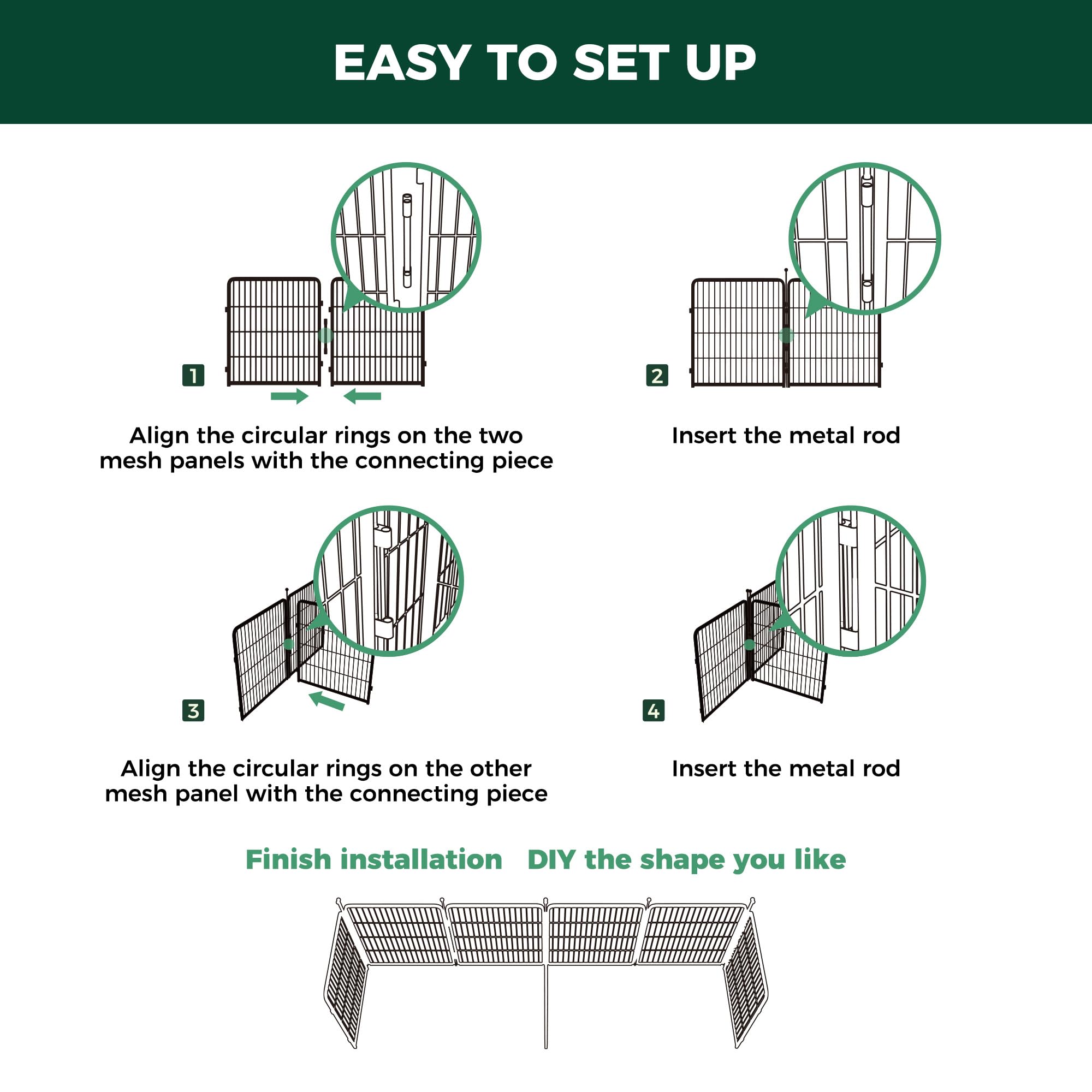 FXW Playpen Connector suitable for indoor and outdoor use.
