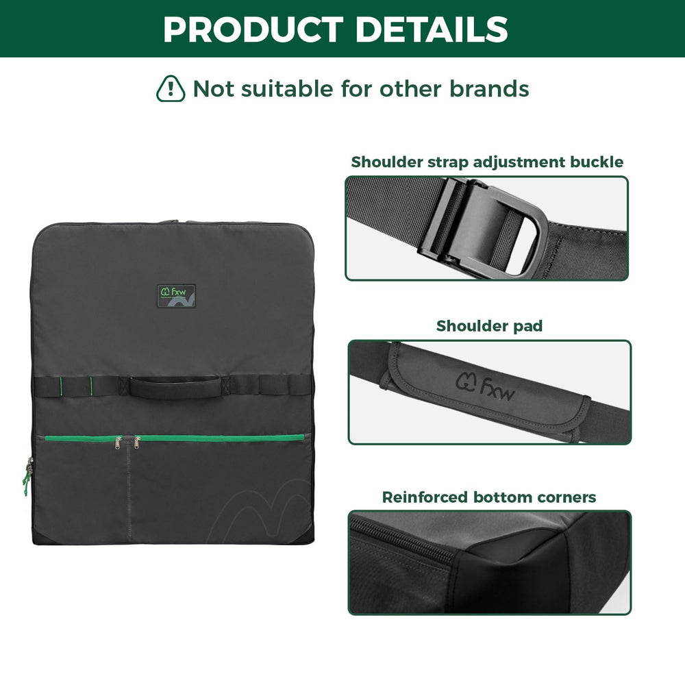 FXW storage bag with padded shoulder strap enhances carrying comfort.