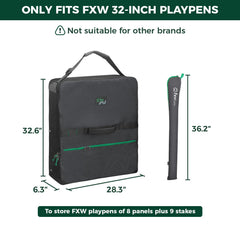 FXW storage bag stake compartment keeps up to nine stakes secure.