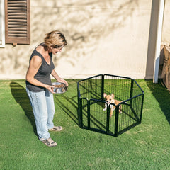 FXW Rollick Unleashed dog-pen door open demonstrates easy-access entry for puppies