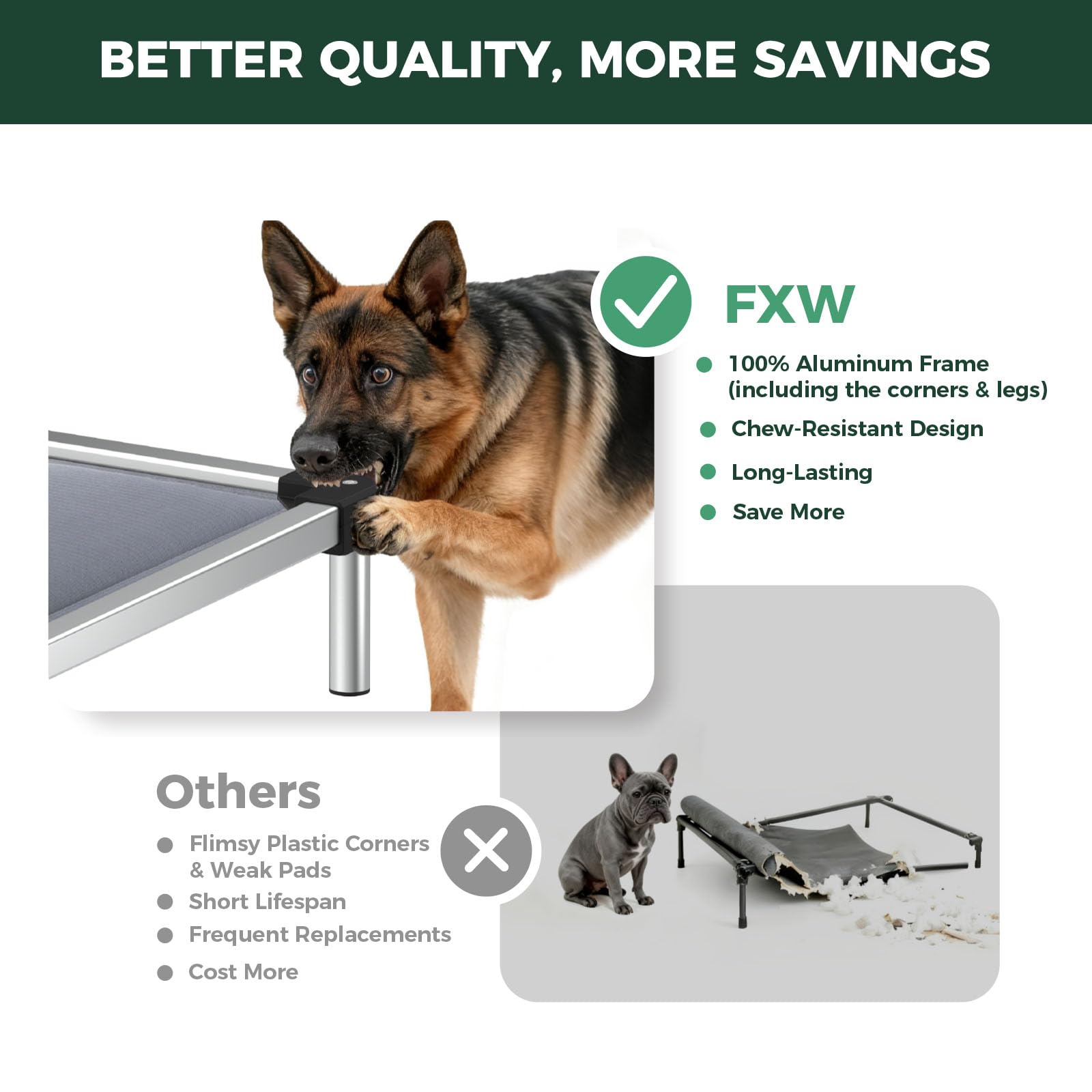 FXW TitanNest elevated cot assembly demonstrating quick setup and stability.