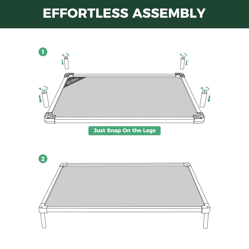 FXW TitanNest elevated-design-ergonomics photo showing easy access for small dogs.