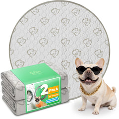 FXW washable dog pee pad round 36-inch khaki keeps whelping box clean and dry