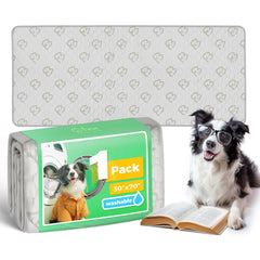 FXW washable pee pad, khaki 30x75, laid flat for playpen protection and mess containment.