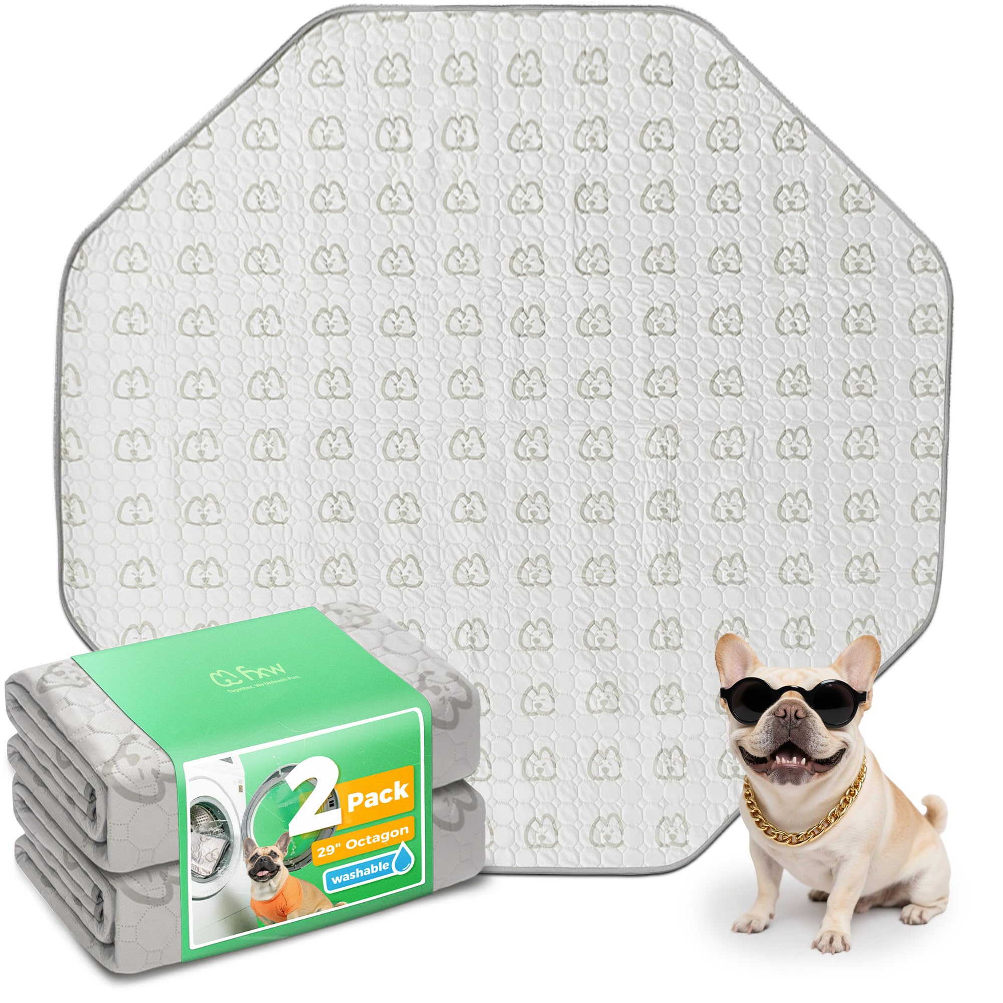 FXW Washable Pee Pad with absorbent core for a clean playpen surface