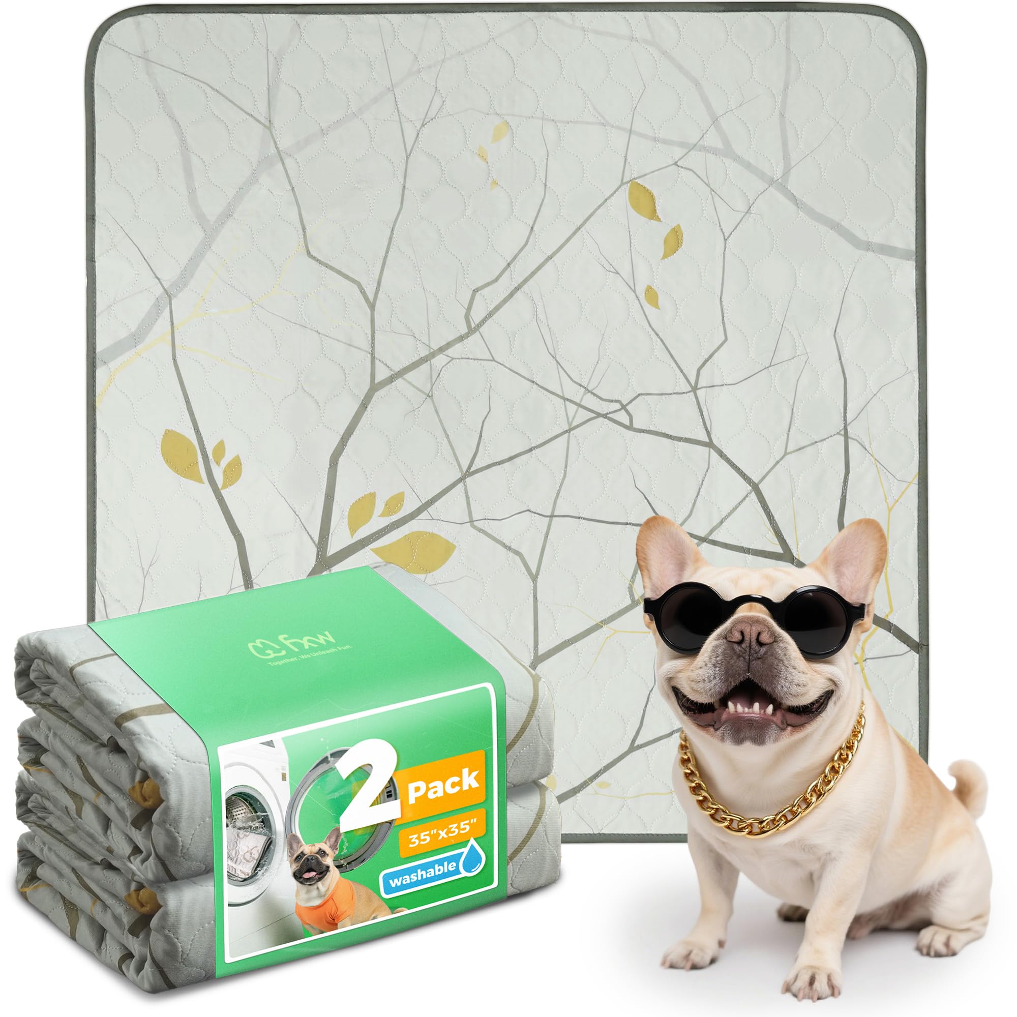 FXW Washable Pee Pad with absorbent heavyweight cotton for mess-free playtime.