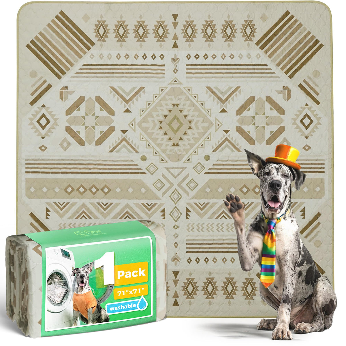 FXW washable pee pad with absorbent layer keeps your pup dry and comfortable.