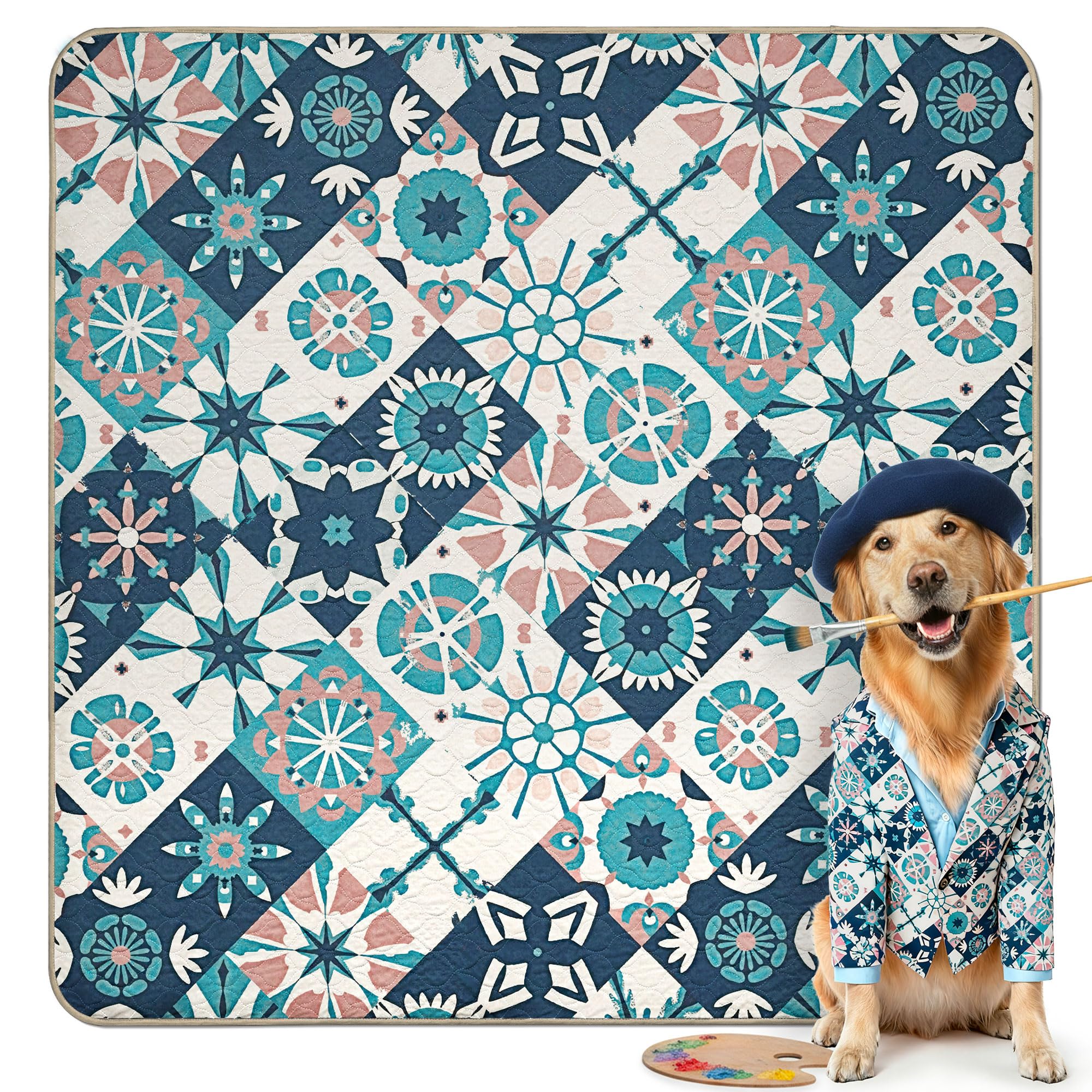 FXW washable pee pad with absorbent layer keeps playpens dry and comfortable