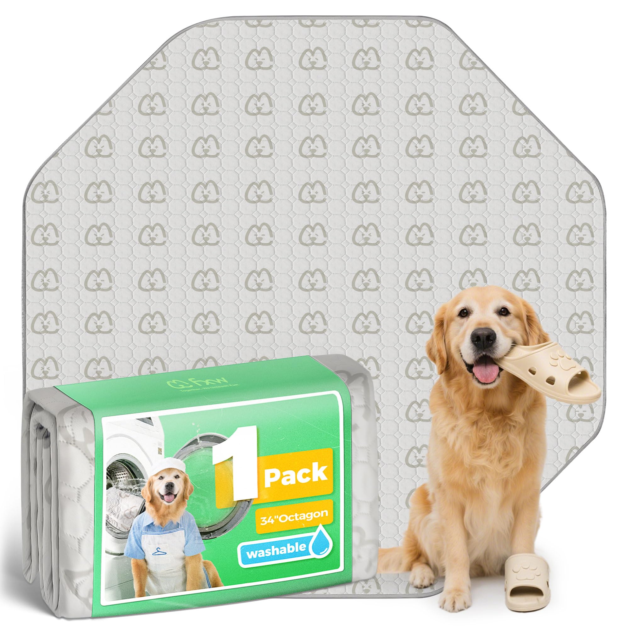 FXW washable pee pad absorbent layer offers high capacity for mess-free playtime