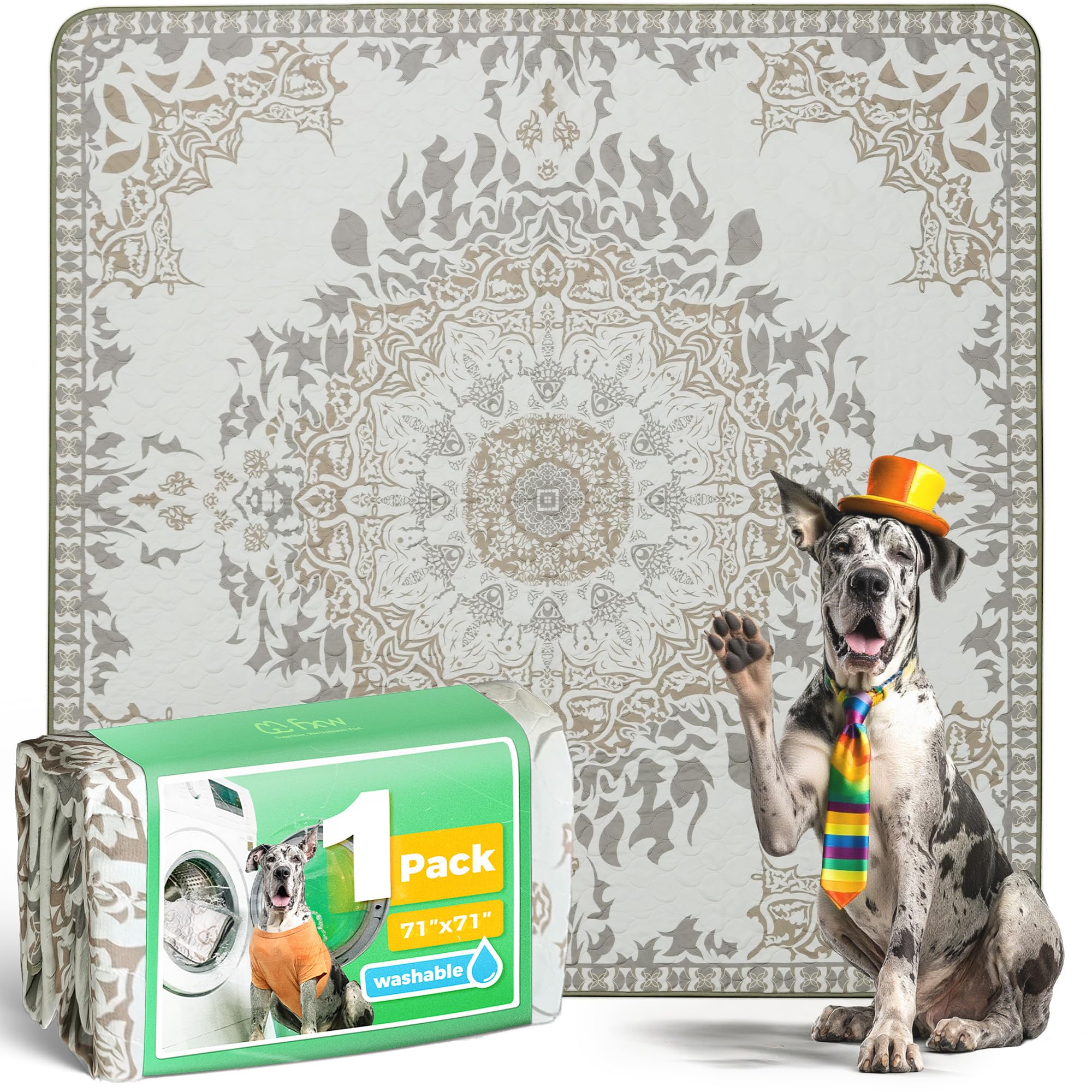 FXW washable pee pad with absorbent layer keeps playpen dry and clean
