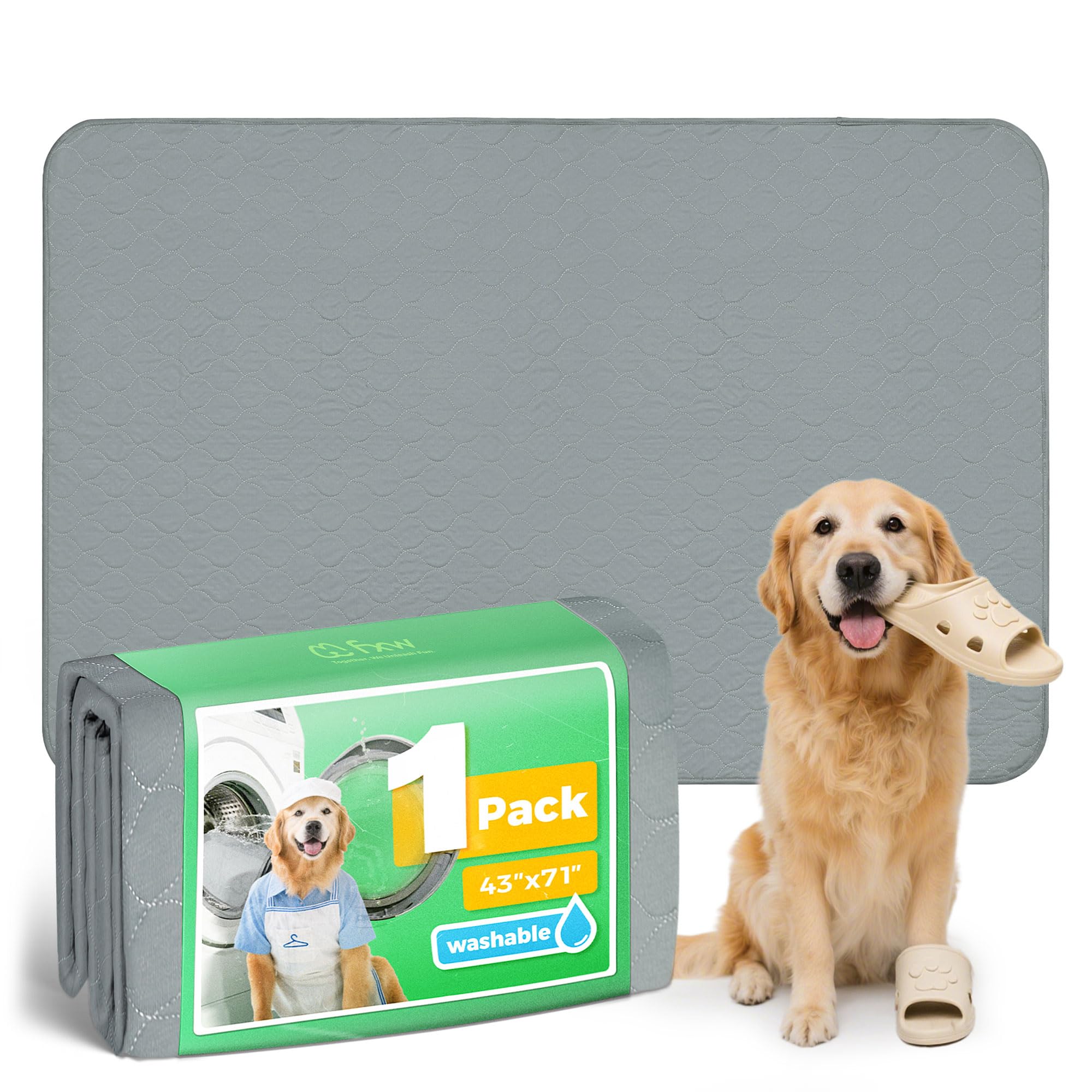 FXW Washable Pee Pad with thick absorbent layer for a dry playpen surface
