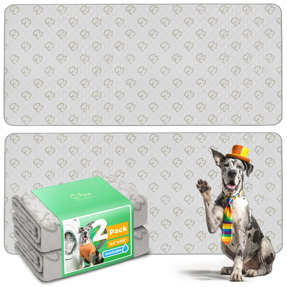 FXW washable pee pad absorbent surface for dog playpen use