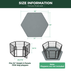 FXW pad shows waterproof layer protecting floors during use.